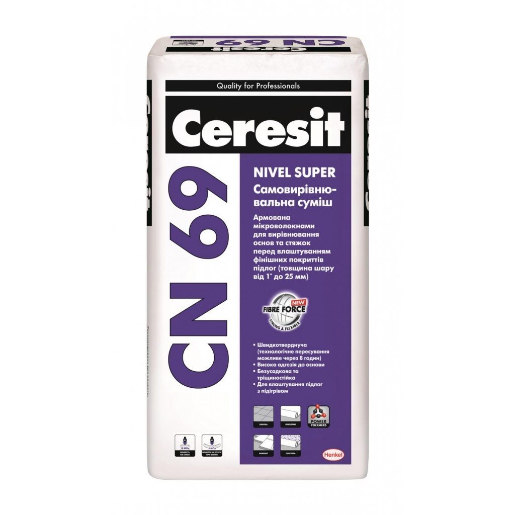 Самовирівнювальна суміш Ceresit CN 69 Nivel Super