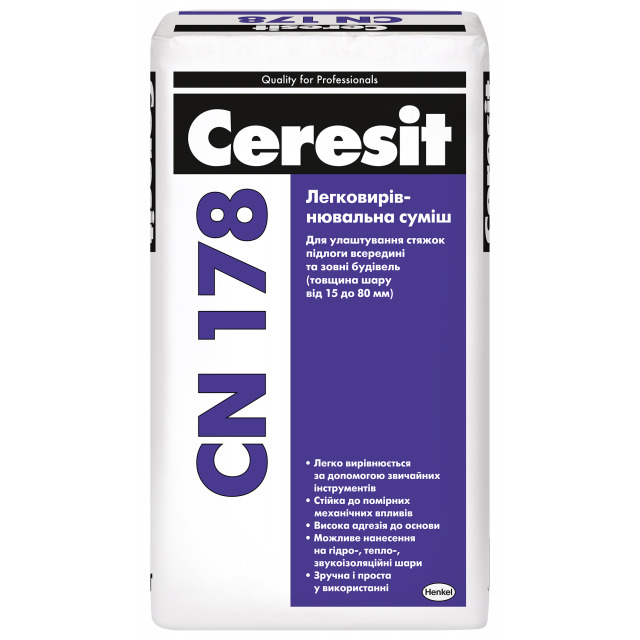 Легковирівнювальна суміш Ceresit CN 178